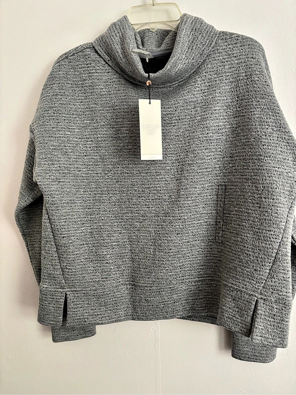 Callia Cowl Neck Sweater in Gray Large NWT